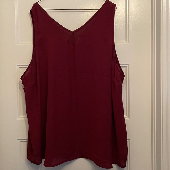 Dark Red Sleeveless Top - Picture 1 of 2